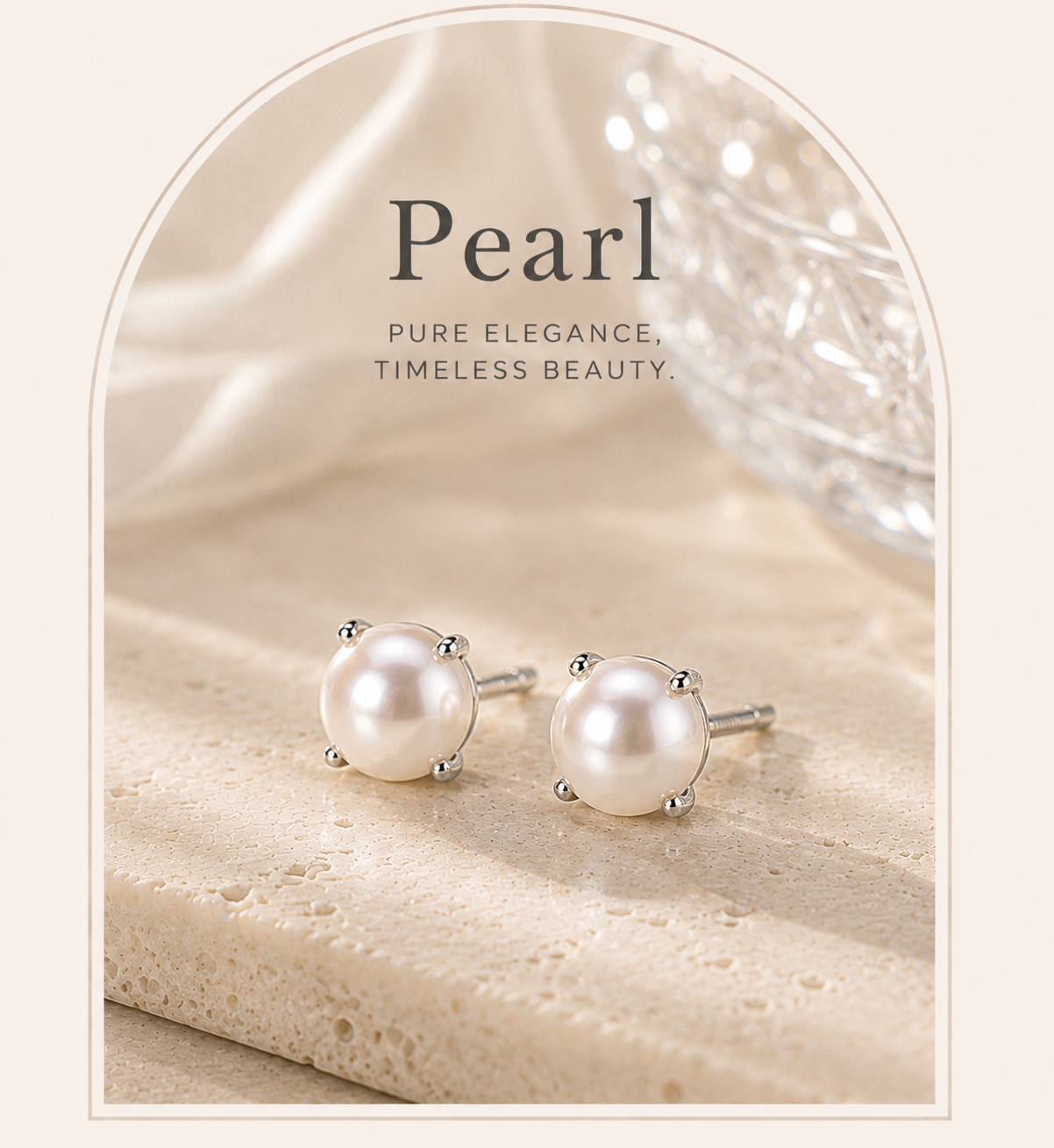 Pearl collection — white teacup