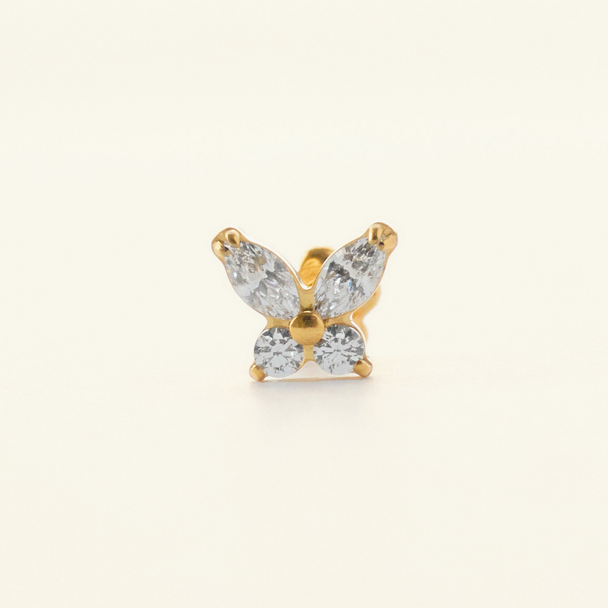Flutter Stud ゴールド 拡大｜Rozea