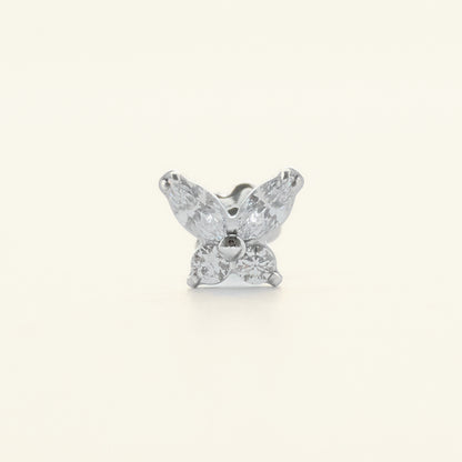 Flutter Stud シルバー 拡大｜Rozea